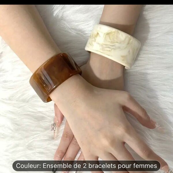 Bracelets en résine élégants