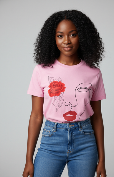 T-shirt Femme Graphique Rose