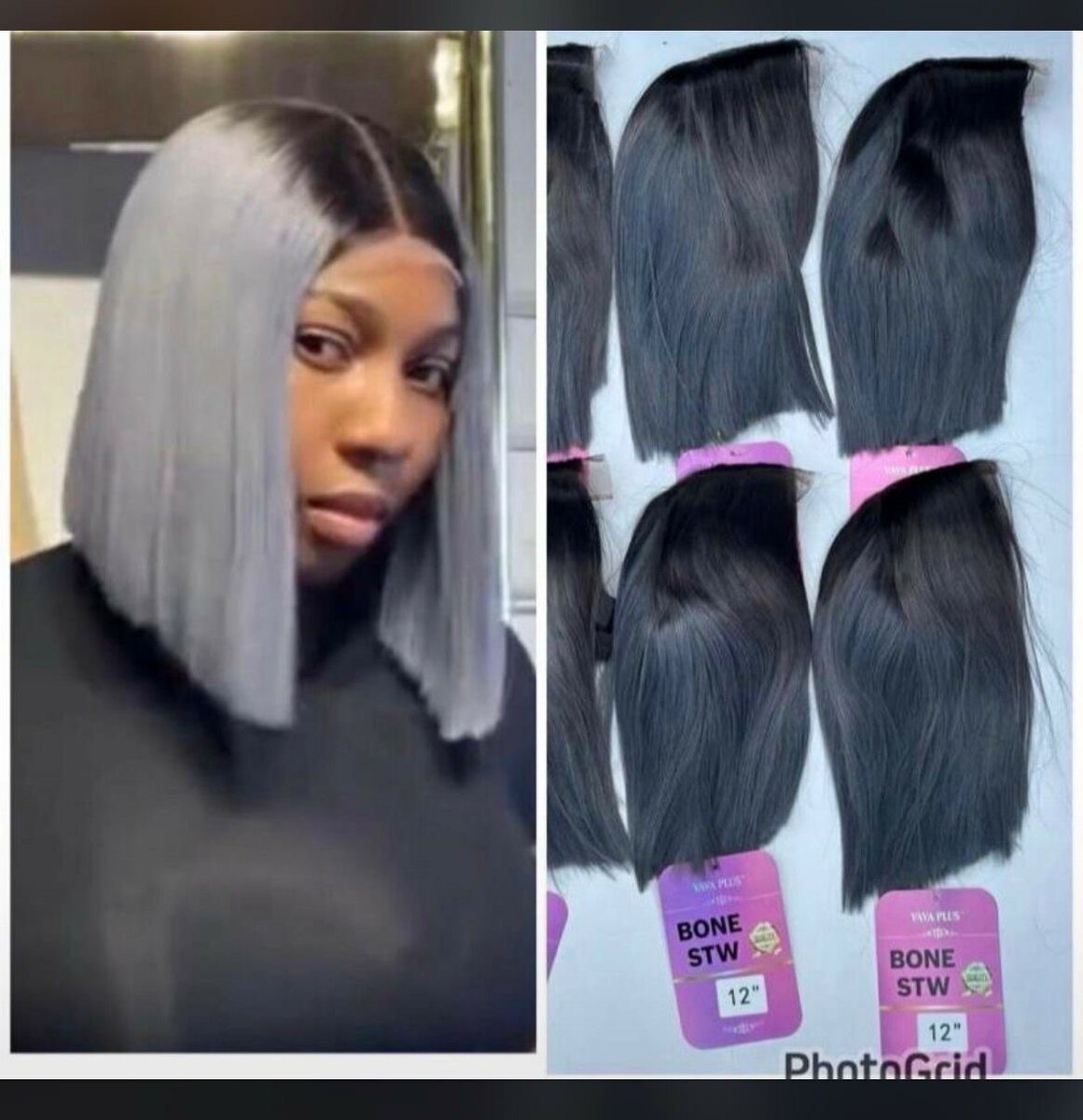 Perruque Bob Colorée Synthétique