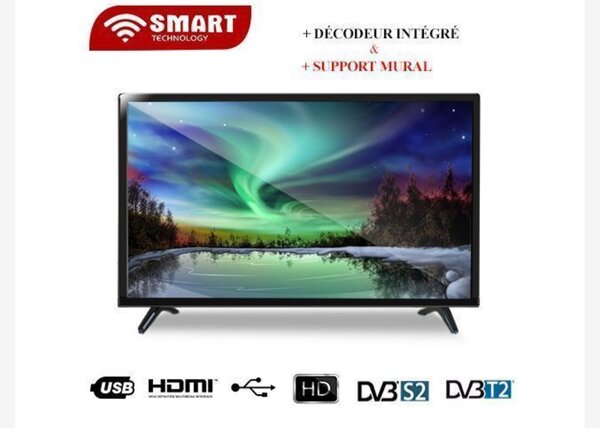 TV LED HD 24" avec Décodeur