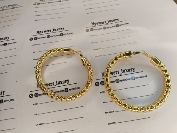 Spiral rim wheel earrings