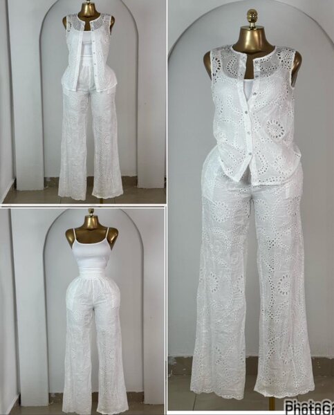 Ensemble en Dentelle Blanche Élégante