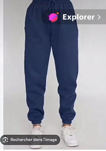 Pantalon de jogging bleu unisexe