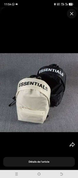 Sac à dos Essentials tendance