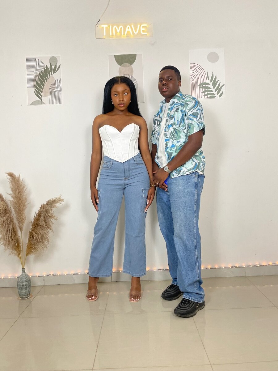 Floral shirts k180, corsets k215, jeans k215