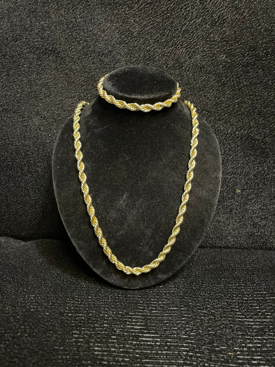 Ensemble Collier et Bracelet en Acier