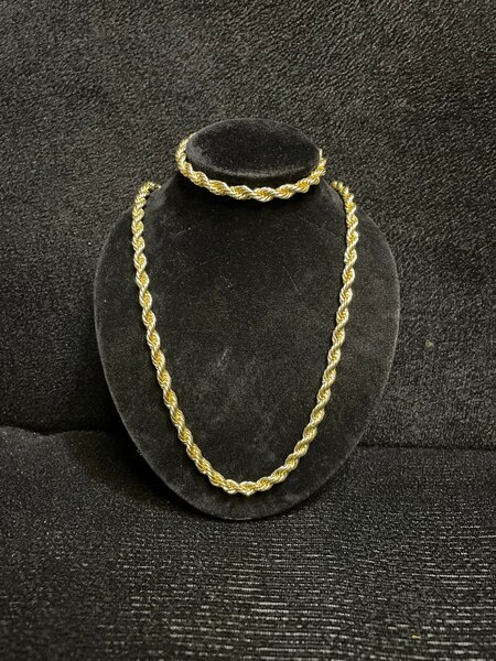 Ensemble Collier et Bracelet en Acier