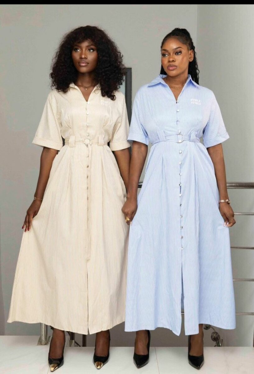 Robe longue en jean pour femme