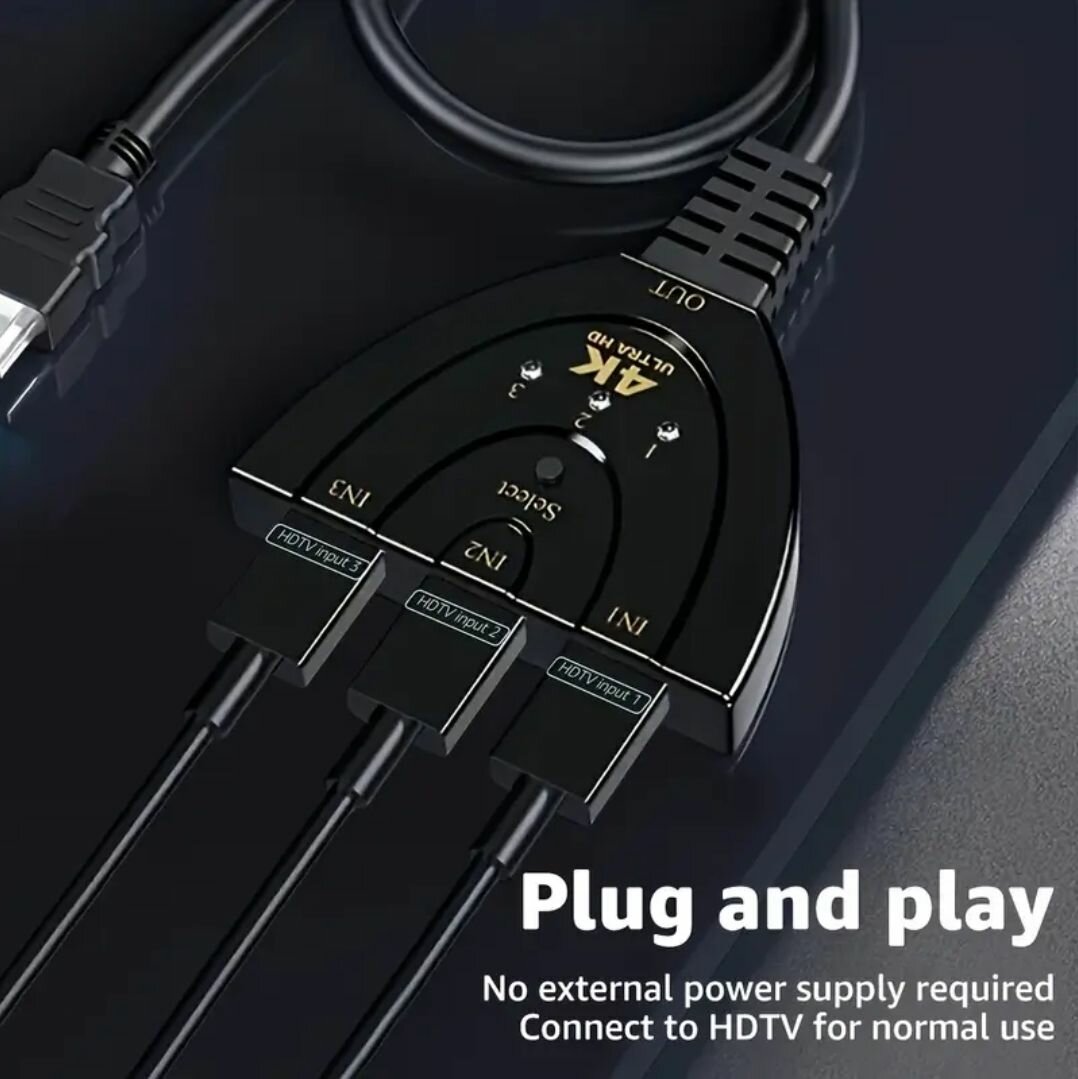 Switch HDMI 3 en 1 4K UHD