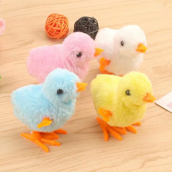 Poussin  peluche colorées