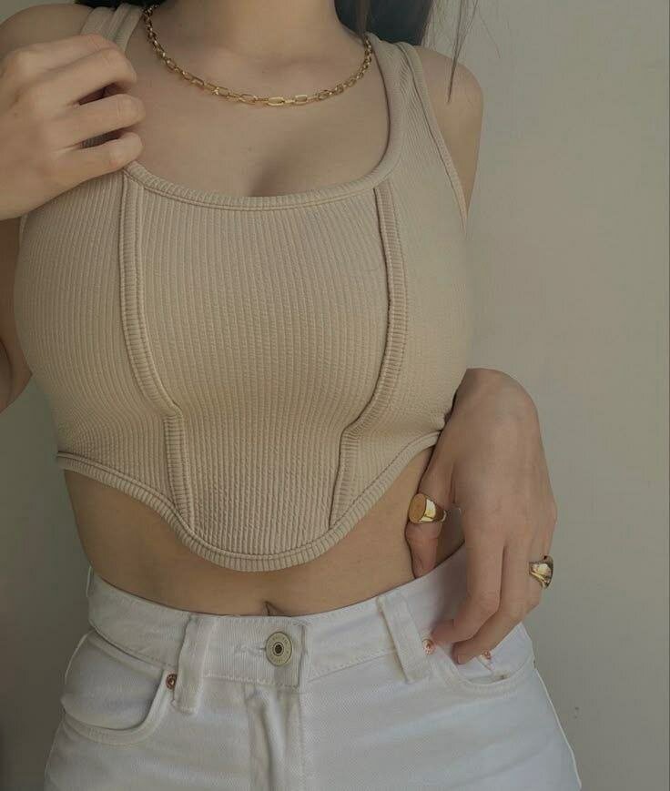 Top court en maille pour femmes