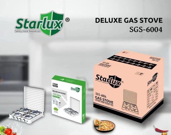 Starlux 4 Burner Gas stove with cover