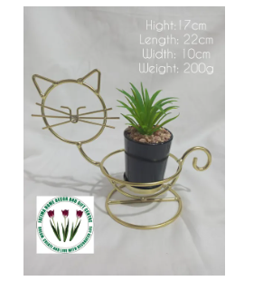 Flower Pots in Golden Metallic (Imported)