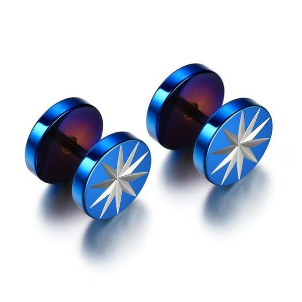 Boucles d'oreilles étoile acier inoxydable