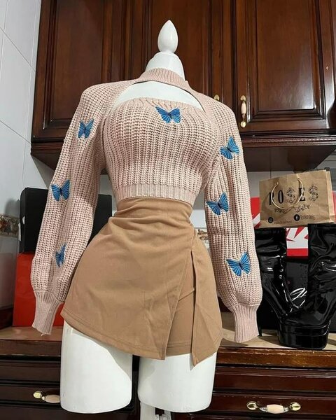 Pull Chemise Papillon Élégant