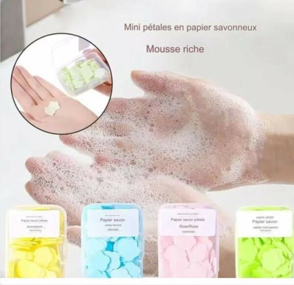 Pétales de savon en papier