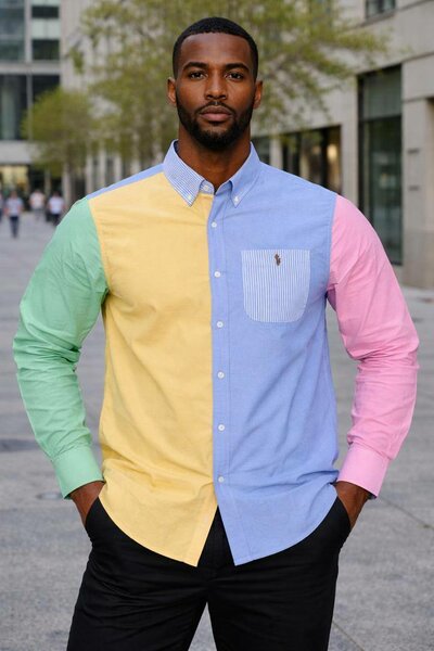 Chemise homme multicolore