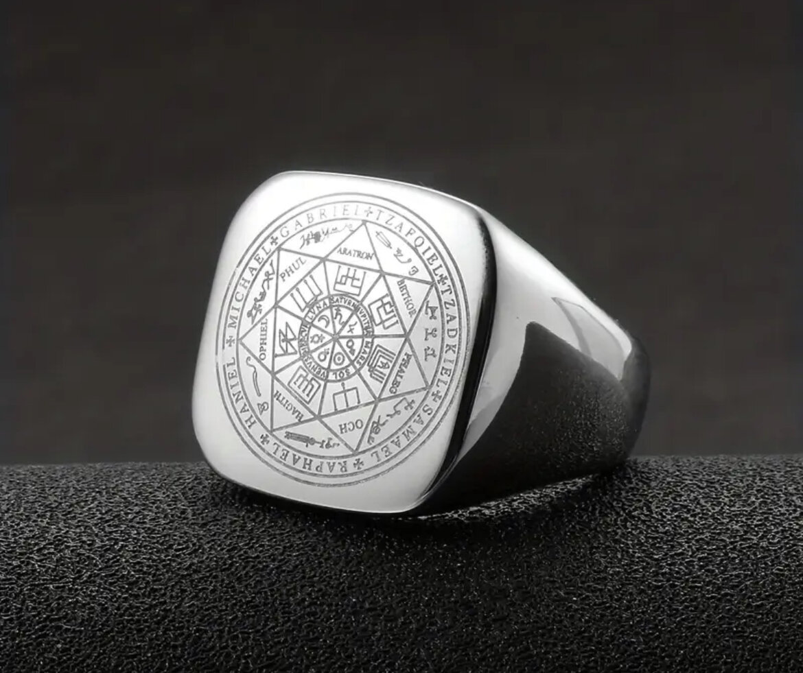 Bague en acier inoxydable gravée