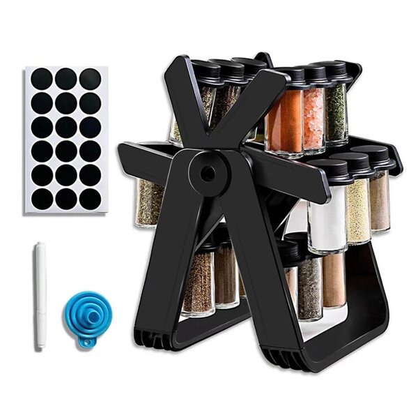 Support épices rotatif 18 pots