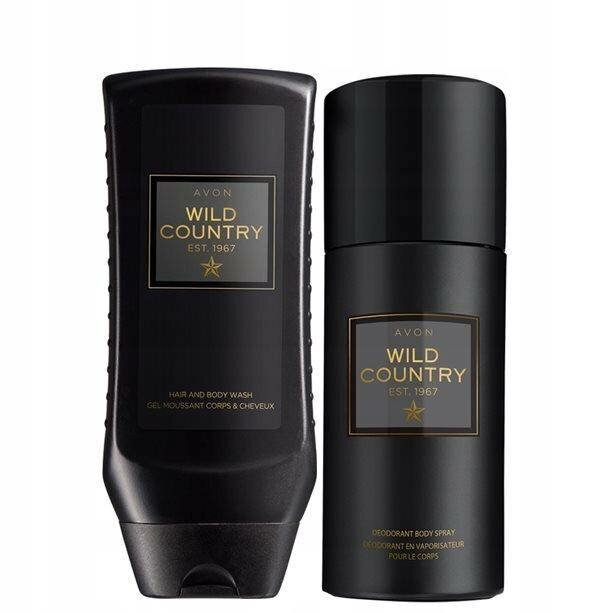 Avon wild country body spray & hair and body wash