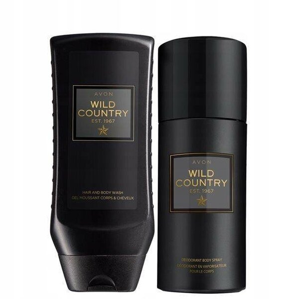 Avon wild country body spray & hair and body wash
