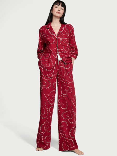 Victoria Secret Flannel Long Pajama Set