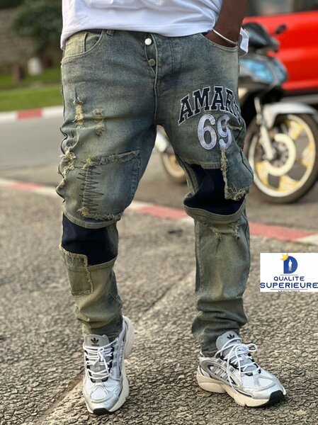 Jean déchiré tendance homme