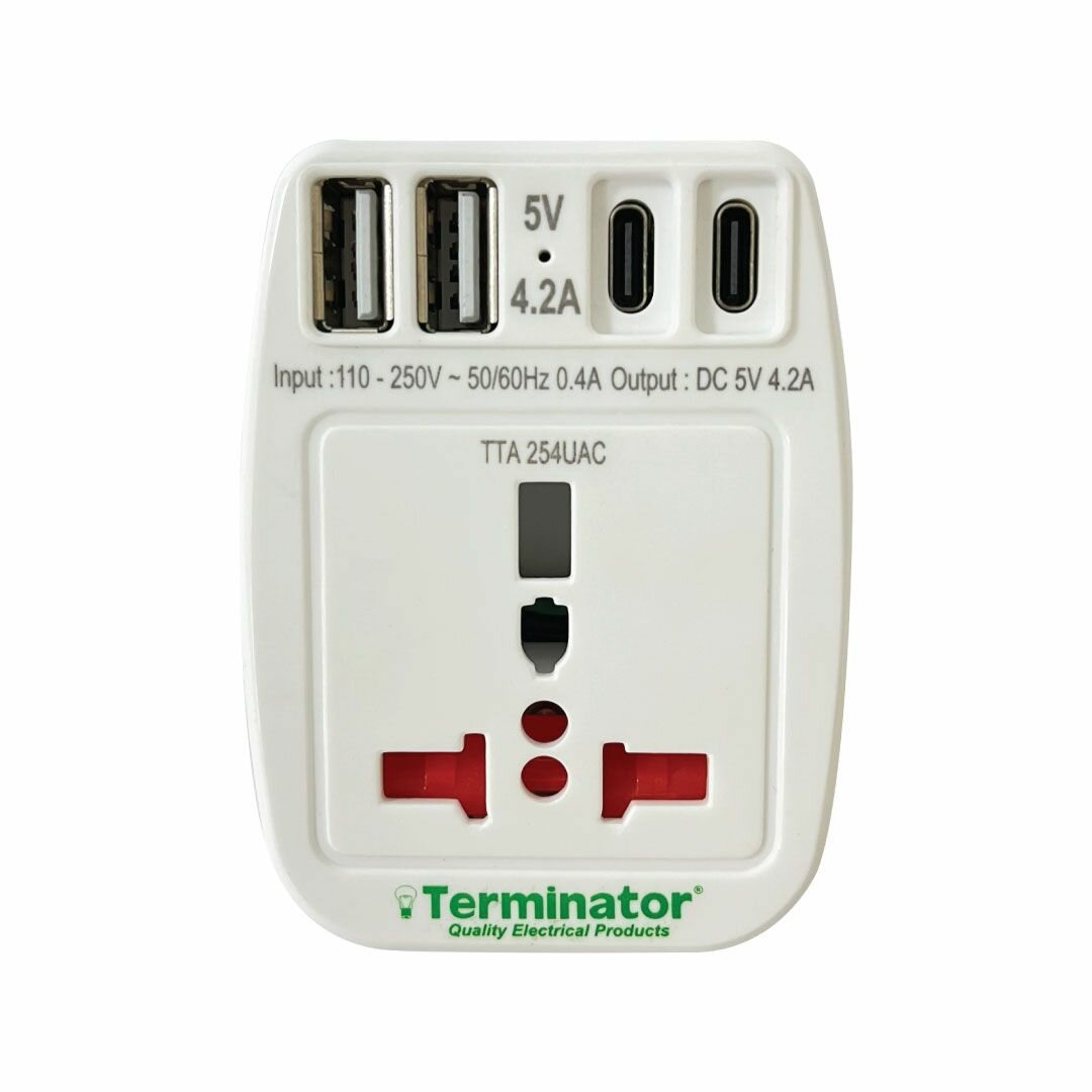 Multipin Universal Travel Adaptor with 4 USB
