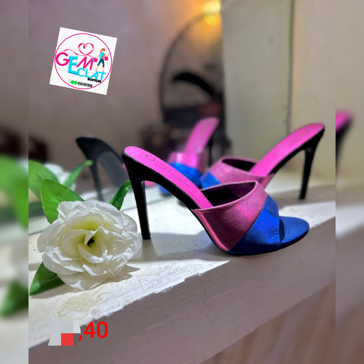 Chaussure violet bleu