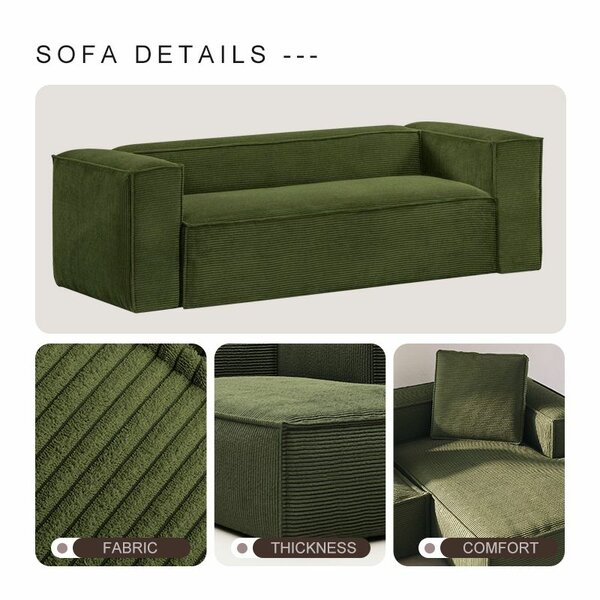 Canapé Vert Moderne Confortable