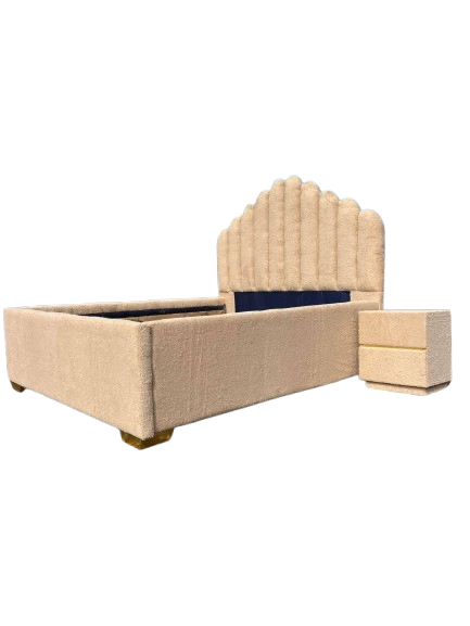 Lit en velours élégant