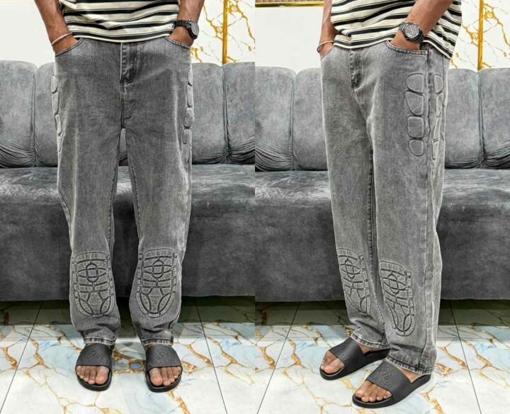 Jeans vintage brodés homme