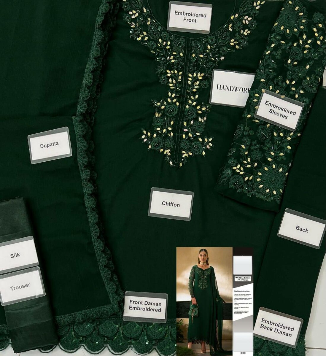 Fabric chiffon &silk dc free