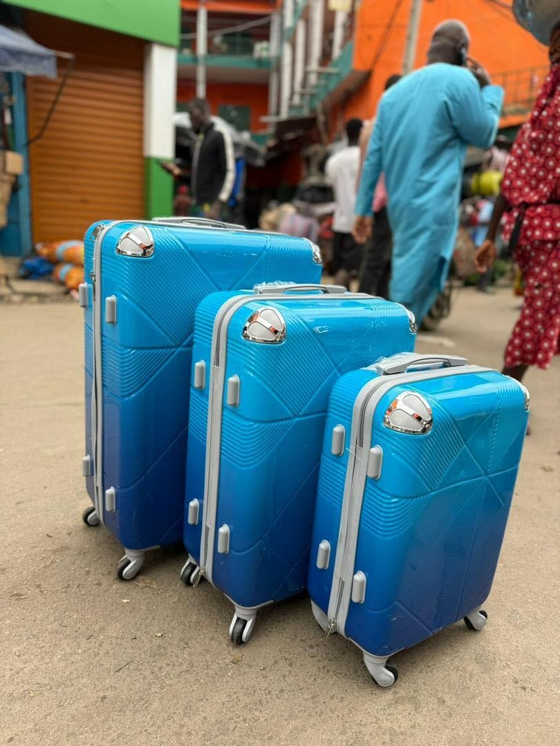 Valises rigides bleues 3 pièces