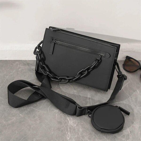 Sac bandoulière noir tendance