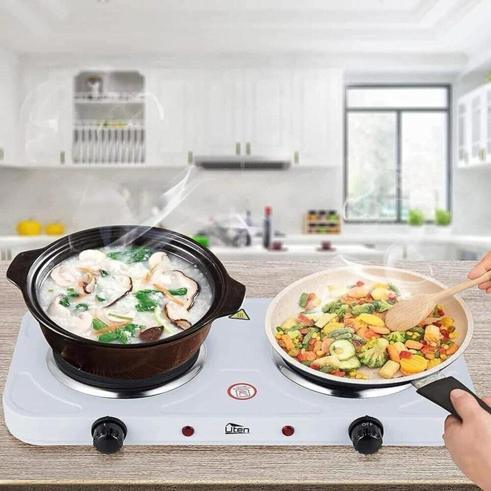 Plaque électrique de cuisson à deux feux