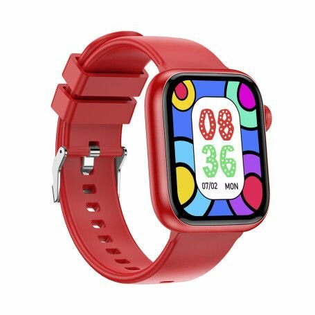 Montre connectée rouge vibrante