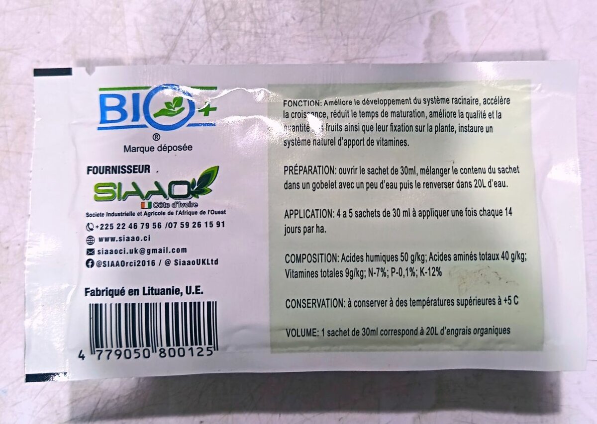 Engrais Bio+ 100% Naturel