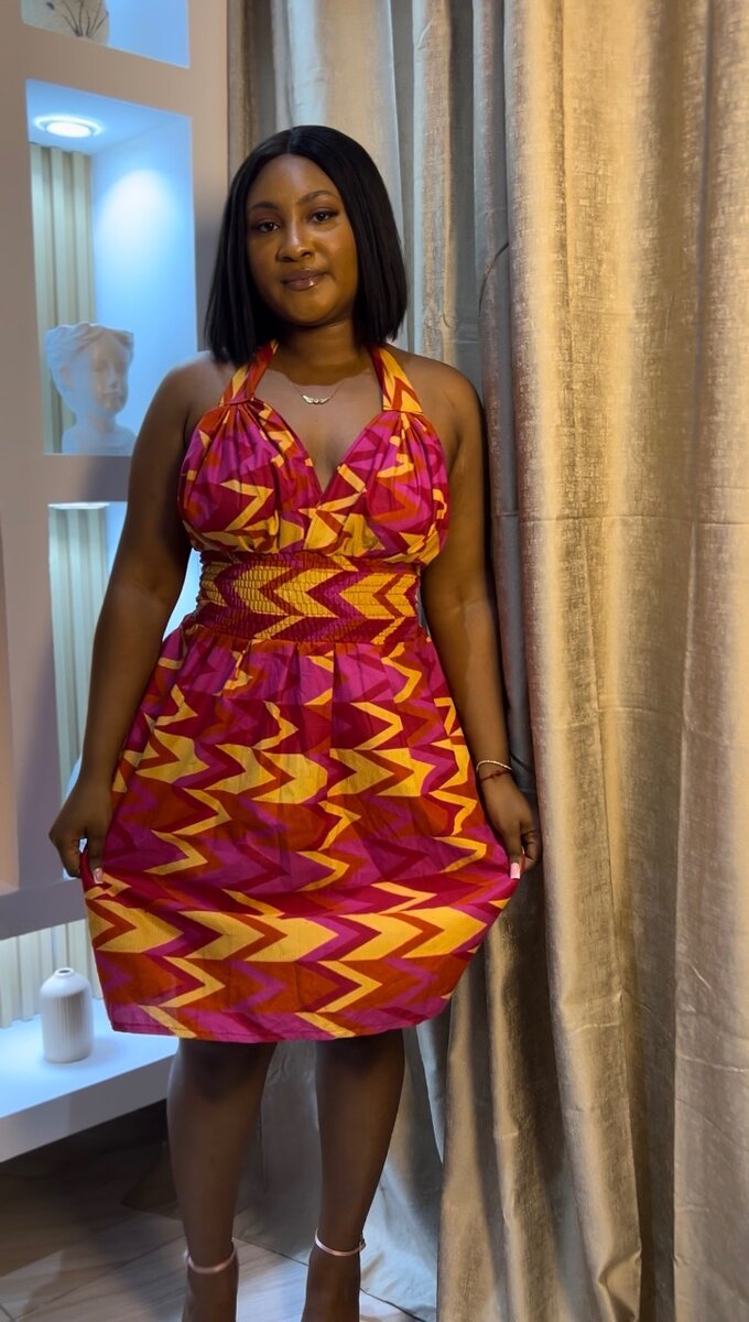 Robe volante multicolore