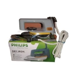 Philips HD-1172 1000 Watt Iron Dry Light weight iron 3LBS Premium Quality Dry iron Pack of