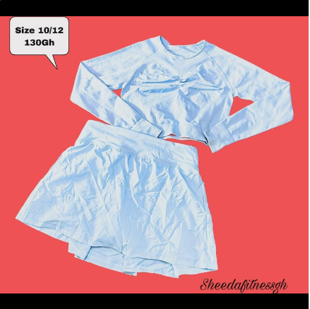 top and shorts blue
