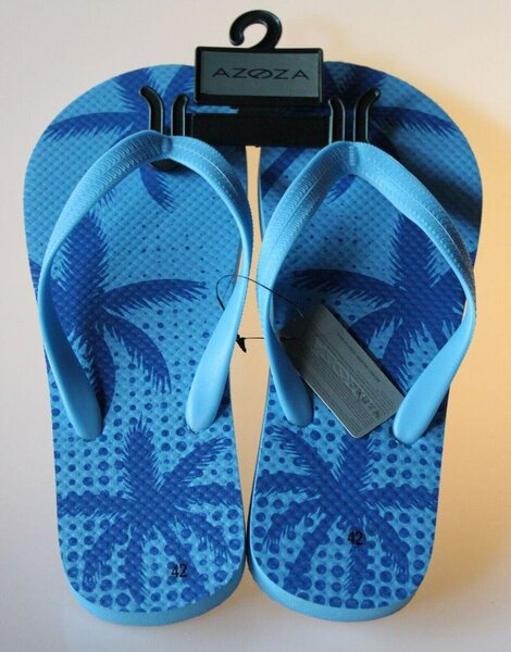 Tongs Palmier Bleu Été