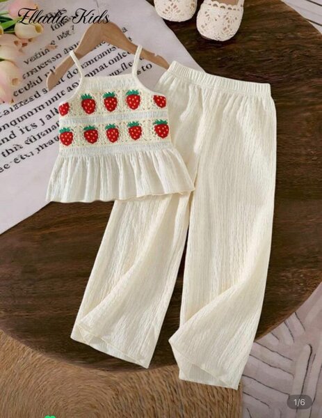 Ensemble d'été fille fraises