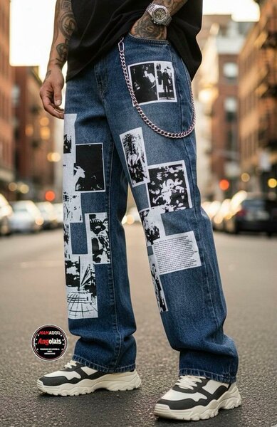 Jean imprimé streetwear