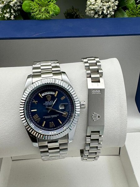 Silver Rolex Set for men