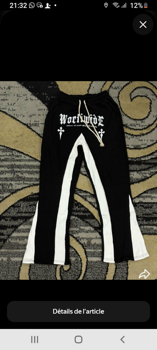 Pantalon jogger avec croix