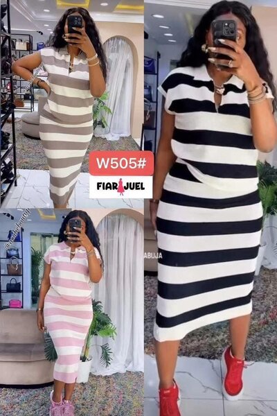 Robe Polo Rayée Élégante