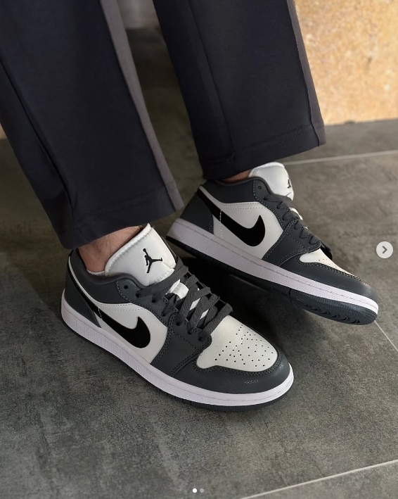 Air Jordan 1 low графит,белый,черный