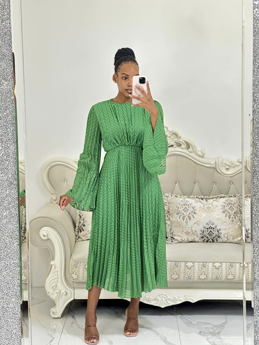 green long dress