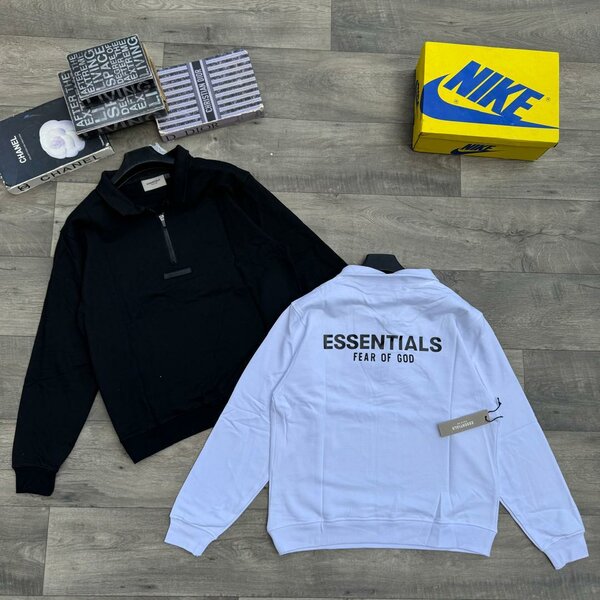 ESSENTIALS HALF ZIP UP SWEATER